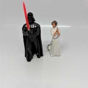 Star Wars Darth Vader and Princess Leia Figures keychains